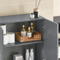 Mueble de Baño Colgante Armario de Pared con Estantes Ajustables Impermeable para Baño, Cocina o Lavadero Blanco 60x30x60 cm - details 48