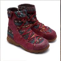 Botas cortas de talla grande de estilo nacional para mujer, nueva moda Retro con cremallera lateral, cabeza redonda, botas desnudas de moda de otoño e invierno - details 3