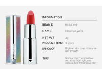 Bsimone Fashion Rainbow Tube Lipstick Hidratante y Blanqueamiento de larga duración Maquillaje para estudiantes Lápiz labial - details 6