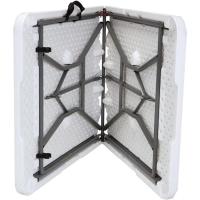 Mesa rectangular plegable blanco efecto granito 185x76x74 cm - details 7