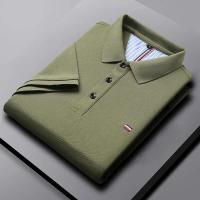 Polo versátil de algodón para hombre, camiseta informal a la moda, Top bordado transpirable y cómodo, novedad de 2025 - details 4