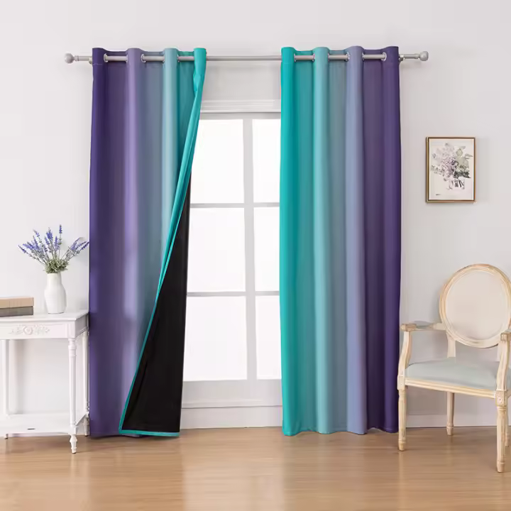 Opacas Modernes de salón, 2 Piezas, Aislantes, frío y Calor con Ojales - 1
