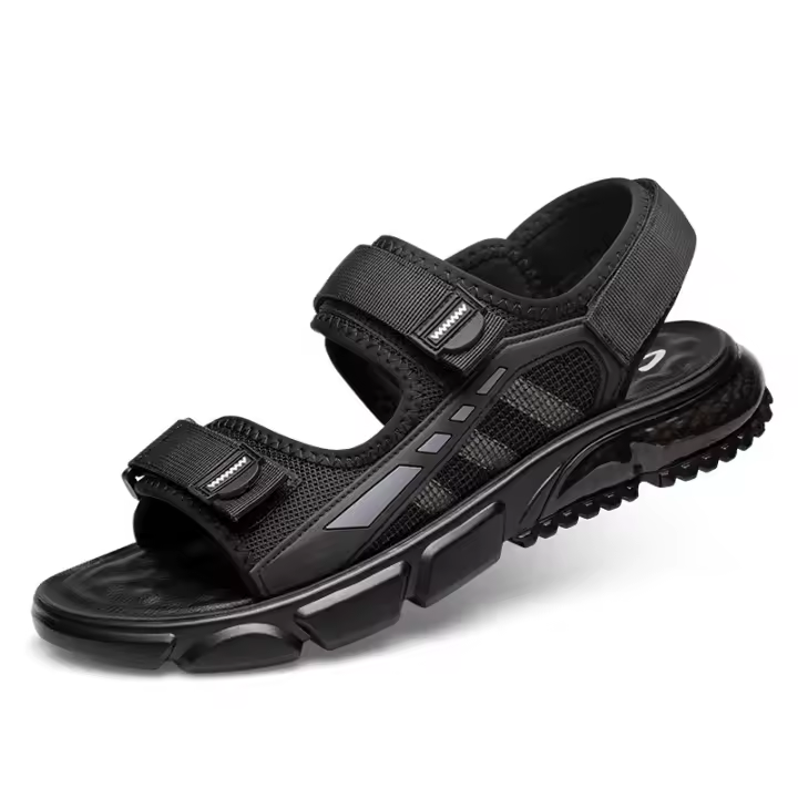 Nuevas Sandalias de Hombre Sandalias de Verano para Exteriores, con Correas, Amortiguadas de Aire, Zapatos de Playa, Zapatos Romanos suaves en Fondo - 1