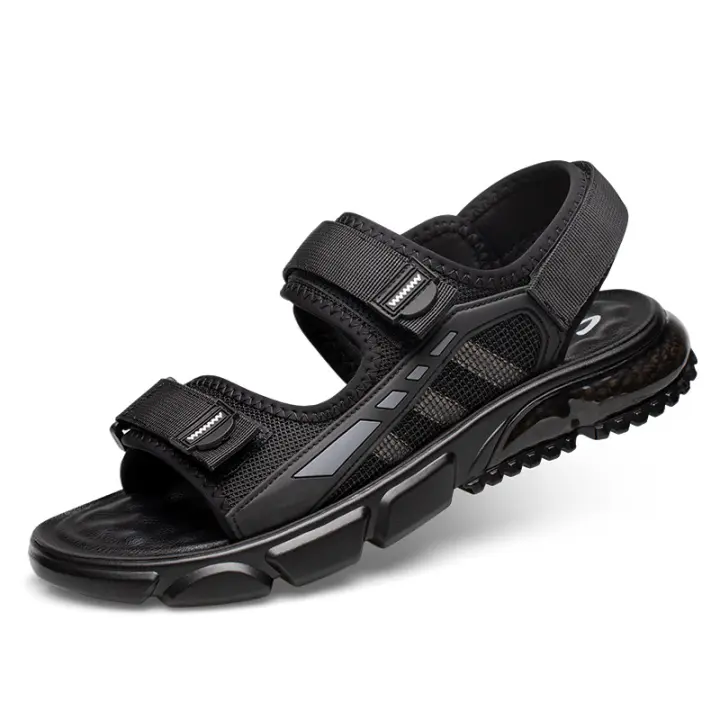 Nuevas Sandalias de Hombre Sandalias de Verano para Exteriores, con Correas, Amortiguadas de Aire, Zapatos de Playa, Zapatos Romanos suaves en Fondo - 1