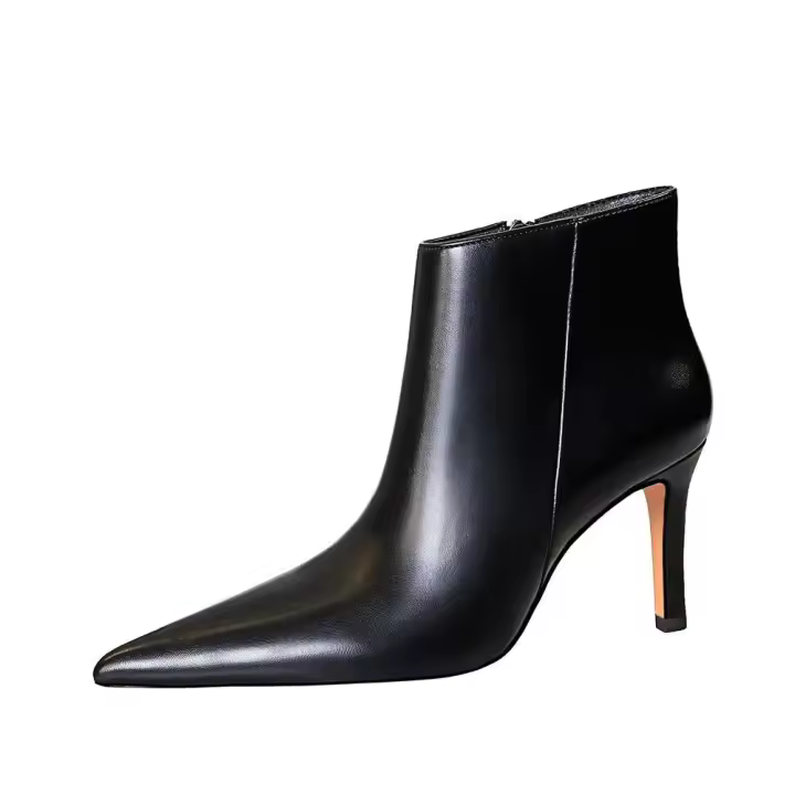 Tobillo al aire libre decoración de lujo impermeable seguridad tacones altos finos otoño botas de mujer 2024 - 1