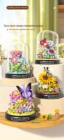 Bloques de construcción de bonsái para niños, abeja, mariposa, flor, planta de insectos, modelo en maceta, ladrillos con cubierta de polvo, juguete Diy, regalo de Navidad - details 0