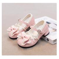 Zapatos de cuero de tacón alto para niñas, zapatos de vestir de moda con lazo doble, Boda de Princesa, fiesta, tacones altos - details 5