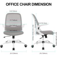 Silla de Oficina, Silla de Escritorio ergonómica, Silla de computadora de Malla Transpirable, cómoda Silla giratoria con reposabrazos abatibles y Altura Ajustable - details 0