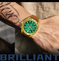 Reloj de cuarzo informal para hombre, correa de cuero genuino Crazy Horse, luminoso, resistente al agua, reloj de moda, regalo para él - details 4