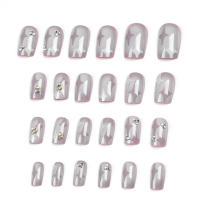 Uñas postizas decoradas con diamantes de imitación con radio y grosor adecuados para manicura principiante - details 3