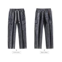 Pantalones vaqueros Cargo holgados negro azul Jeans hombres Casual Jeans para hombres talla grande XXXL 4XL 2025 - details 1