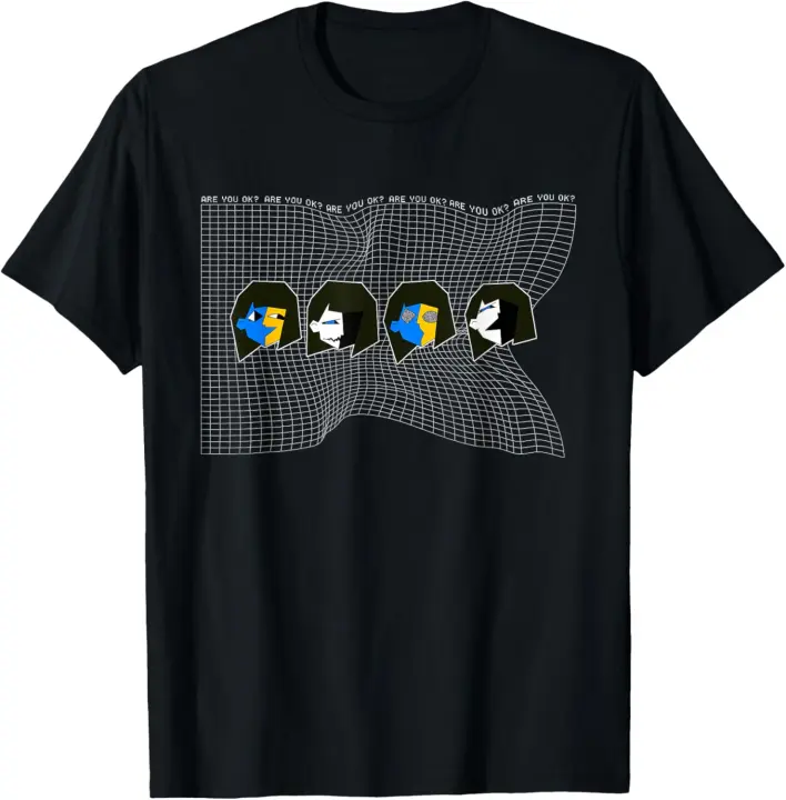 Camiseta de algodón negro suave, Camiseta ajustada con cuello redondo, a la moda, Ena Are-You-OK - 1