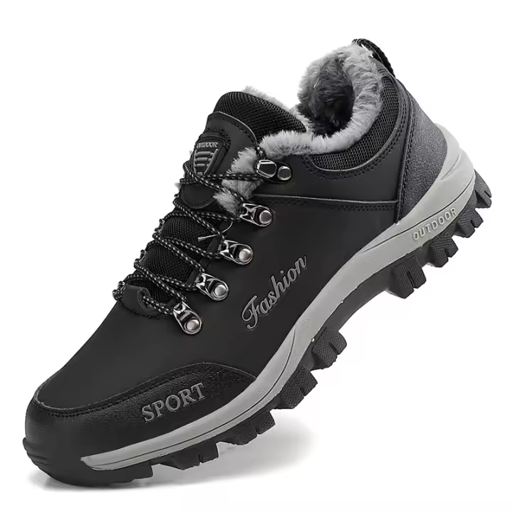 Zapatos de Senderismo Invierno para Hombres Botas Cálidas Exteriores para Acampar Antichoque Zapatillas de Escalada con Cordones - 1