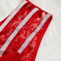Bragas sexys de encaje para mujer, ropa interior Floral, cintura baja, malla, calzoncillos transpirables sólidos, lencería femenina - details 12