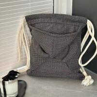 Mochila sencilla con capucha de cuerno de buey, bolso escolar de gran capacidad con diseño de capucha de estilo coreano, bolso con cordón y cremallera de Color sólido para compras - details 5