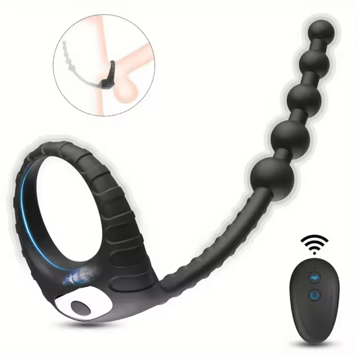 Control Inalámbrico Enchufe Anal Vibrador Estimulador de Prostata Receptor de Placer Remoto - 1