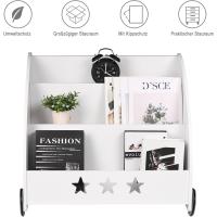 4 Ruedas y 3 Estantes Pequeños Librero Infantil para Habitación Organizador Multiusos Estante Mini Libreria Gris Maram - details 10