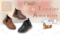 Botas de cuero antideslizantes impermeables para niño y niña, botines de trabajo para el tobillo de combate para nieve y invierno, talla US 5,5-9,5 - details 0