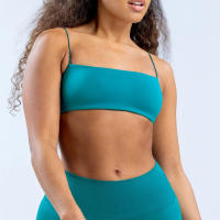 Nuevo sujetador de tiras de tacto suave sin costuras de LICRA para mujer, ropa interior deportiva transpirable elástica para Fitness, ropa interior deportiva de ocio - details 3