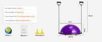 SucceBuy Medio entrenador de pelota de ejercicio, pelota de equilibrio de 23 pulgadas, capacidad de 660 libras, pelota de yoga con bandas de resistencia y bomba de pie, entrenamiento de cuerpo completo, gimnasio en casa, rosa - details 14