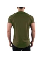Camiseta lisa de gimnasio para hombre, ropa deportiva de verano, Camiseta de manga corta con cuello redondo, camiseta ajustada de algodón, camisetas de entrenamiento para culturismo - details 9