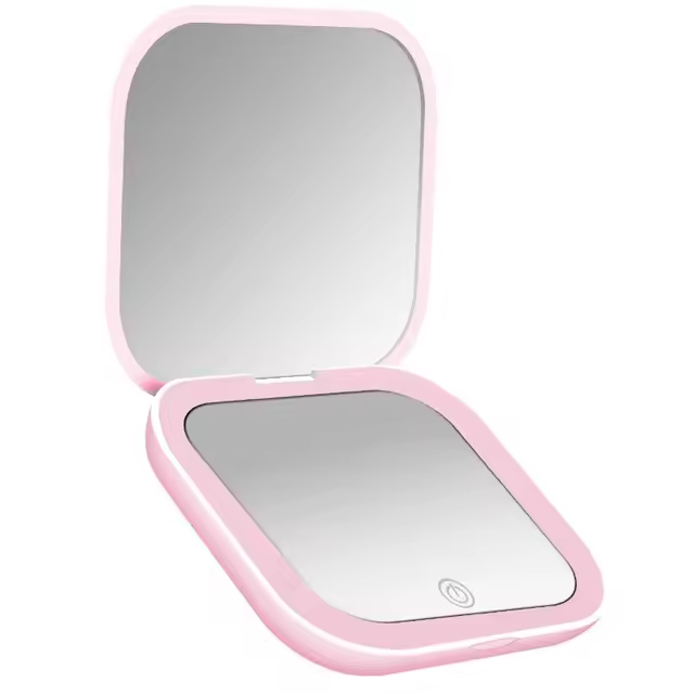 Espejo de maquillaje Espejo de maquillaje de bolsillo portátil de mano - 1
