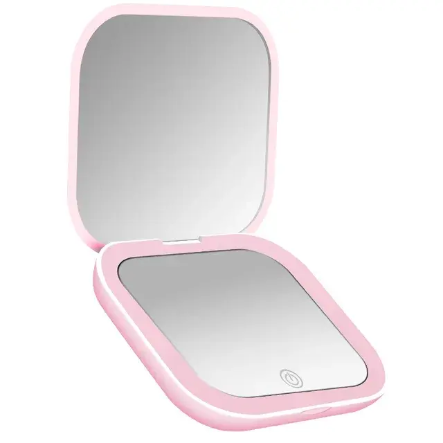 Espejo de maquillaje Espejo de maquillaje de bolsillo portátil de mano - 1