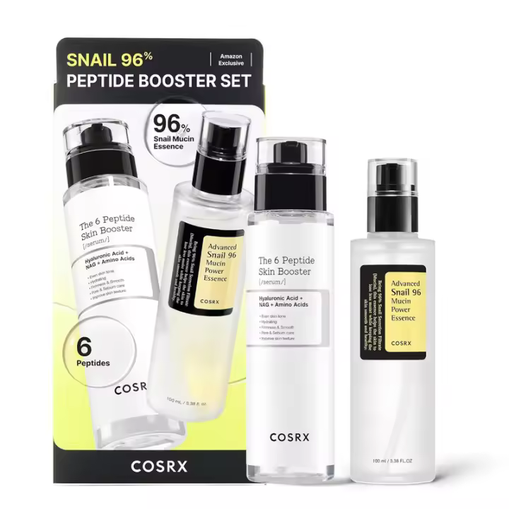 COSRX 96% Peptide Booster Set exclusivo: cuidado de la piel coreano, juegos de regalo, regalos del Día de la Madre para mamá, suero avanzado de mucina de caracol, - 1