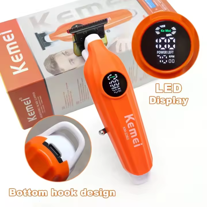 Kemei 2362 cortadora de pelo profesional Zero Gapped para hombres, cortadora de pelo superhidrofóbica con nanorecubrimiento, máquina para cortar cabello - 1