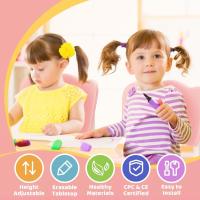 Juego de Mesa y 2 sillas para niños, Altura Ajustable, Juego de Mesa y Silla para niños de 3 a 8 años, fácil de Limpiar, Aprobado por CPC y CE (Juego de 3 Piezas), Color Azul - details 35