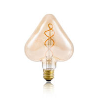 Bombilla Edison Vintage de 4W, bombilla LED amarilla cálida de 2300K, filamento suave Retro E27, corazón de cinco estrellas, G95, diamante para lámpara de decoración - details 3