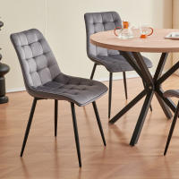 EGOONM, un juego de 4 sillas de comedor de terciopelo, patas de Metal, silla moderna y cómoda para cocina, dormitorio, sala de estar, muebles para el hogar - details 6