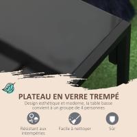 Muebles de Jardín Juego de 4 Piezas: Sofá de 2 Plazas, 2 Sillones y Mesa Baja - details 7