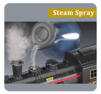 Tren de vapor clásico vintage, tren eléctrico de batería, locomotora de ferrocarril, juguetes de tren con rociador de agua, luz y sonido - details 8