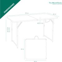 Mesa de Campo Ajustable y Portátil 120*60*48/61/74cm Capacidad de 4 Personas Uso Interior/Exterior - details 2