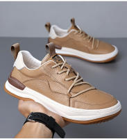 La primera capa de cuero de vaca zapatos casuales, cuero genuino transpirable zapatos de cuero de los hombres, deportes. - details 30