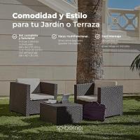Conjunto de Exteriores de Jardín y Balcón 2 Sillones y Mesa de Centro con Almacenamiento - details 3
