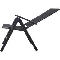 Silla plegable de aluminio Korfu, 67 x 59 x 113 cm, Carbón - details 5