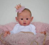Muñeca Reborn realista de silicona suave para niña, muñeco de arte con venas vasculares, pelo pintado 3D, 60 CM, 24 pulgadas - details 0