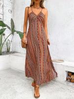 Vestido Boho de Moda de Verano Patrón Étnico sin Espalda y Dobladillo Ideal para Playa - details 16