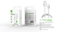 Cable de datos USB a Lightning de 15W para IPX12 13 14 3A Cable de carga rápida Cable de datos para teléfono móvil Cables de carga trenzados de poliéster de 16 hilos Cable 1M 2M 3M - details 2