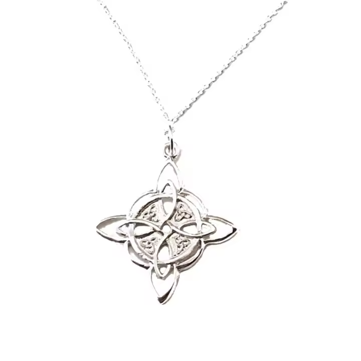 Colgante de Bruja de Plata de Ley Amuleto de Plata de Ley con Cadena de 40 a 45cm - 1