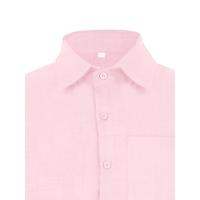 Camisa clásica de manga corta para hombre, camisa informal de Color sólido para vacaciones de verano - details 18