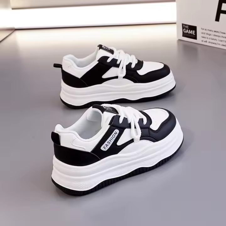 Nuevos Zapatos Deportivos Y De Ocio, Zapatos Blancos Versátiles De Suela Gruesa - 1