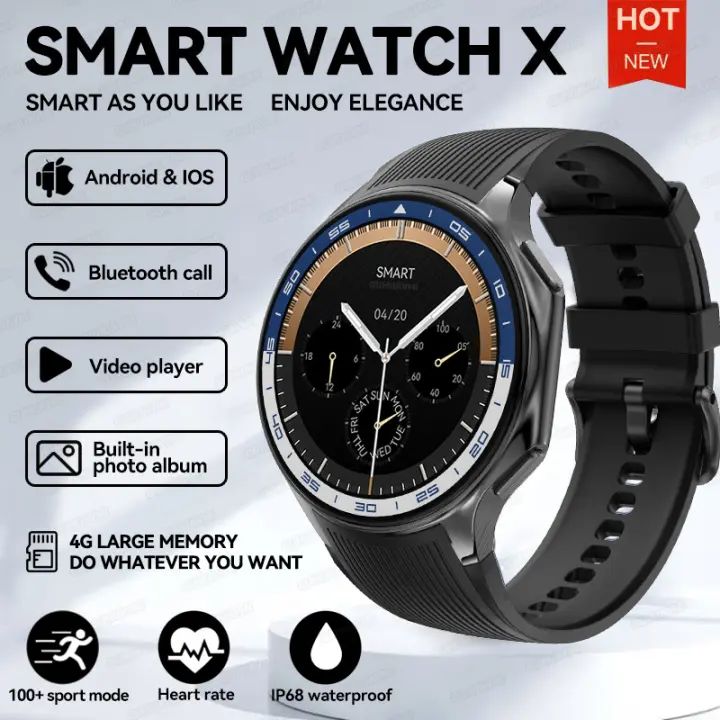 Reloj inteligente visual 3D de pantalla grande de 1,43 inch para hombres mp4 reproductor de música local 4GB de memoria, auriculares TWS Bluetooth llamada,presión arterial,IP68 impermeable, pulsera de rastreador de fitness para mujeres 390 Mah Android Ios - 1