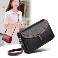 Bolso de hombro de cuero de PU para mujer, bolso cruzado de gran capacidad con solapa pura, simple, moderno, color sólido - details 7