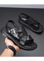 Sandalias de Verano para Hombres Suelas Gruesas, Estilo Casual, Zapatillas de Playa de Cuero Antideslizante, Doble Propósito - details 13