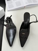 Temperamento francés bolsa cabeza sandalias nueva trasera stiletto vacío tacones altos socialite cabeza puntiaguda boca poco profunda zapatos individuales - details 9