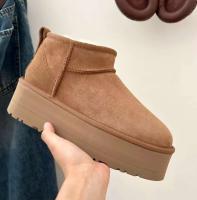 Botas de nieve de lana de diseñador de alta calidad con plataforma de 5 cm cálidas de invierno - details 0