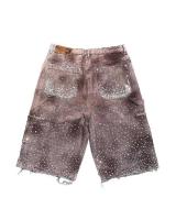 Estilo Gótico Callejero Y2K Pantalones Sueltos de Cintura Alta, Shorts de Gimnasio, Diamantes Imitados, Lentejuelas, Moda Hip Hop para Hombres y Mujeres - details 0